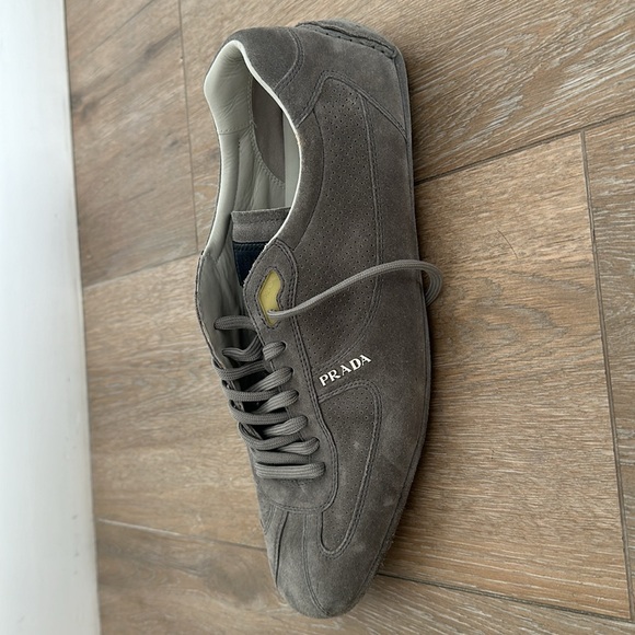 Prada Men Sneakers. Used in good condition. Gray suede with Prada logo - Picture 3 of 5